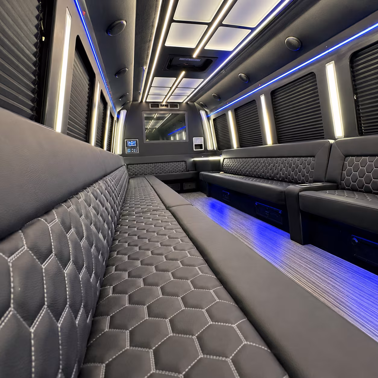50 Passenger Party Bus Interior