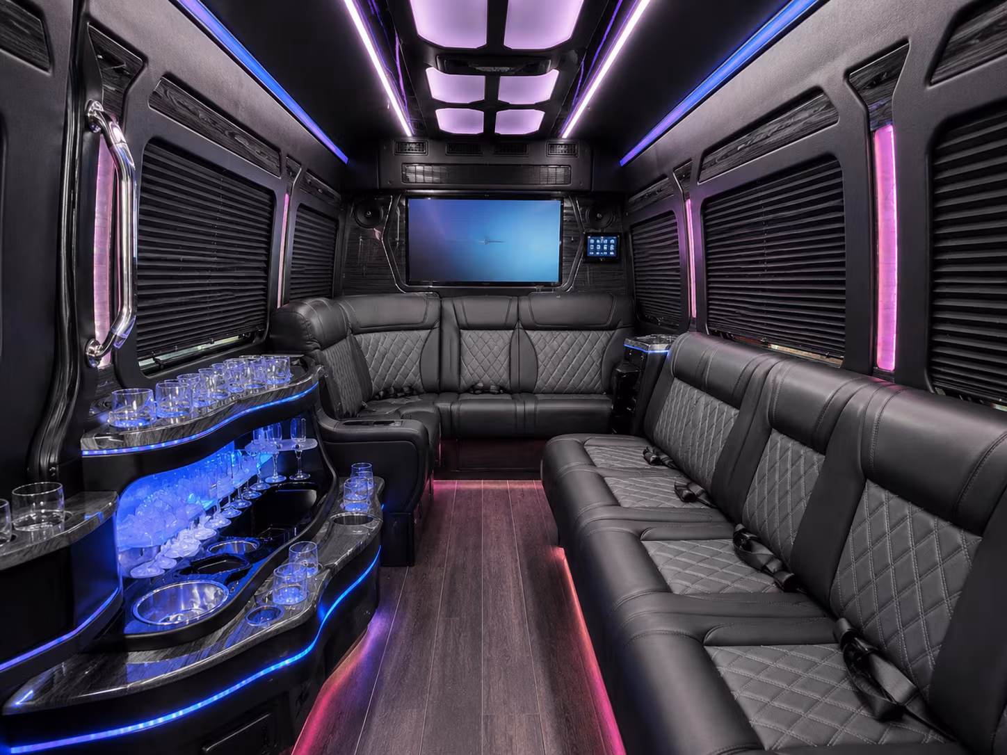 Aurora Airport Shuttle & Transportation party bus exterior