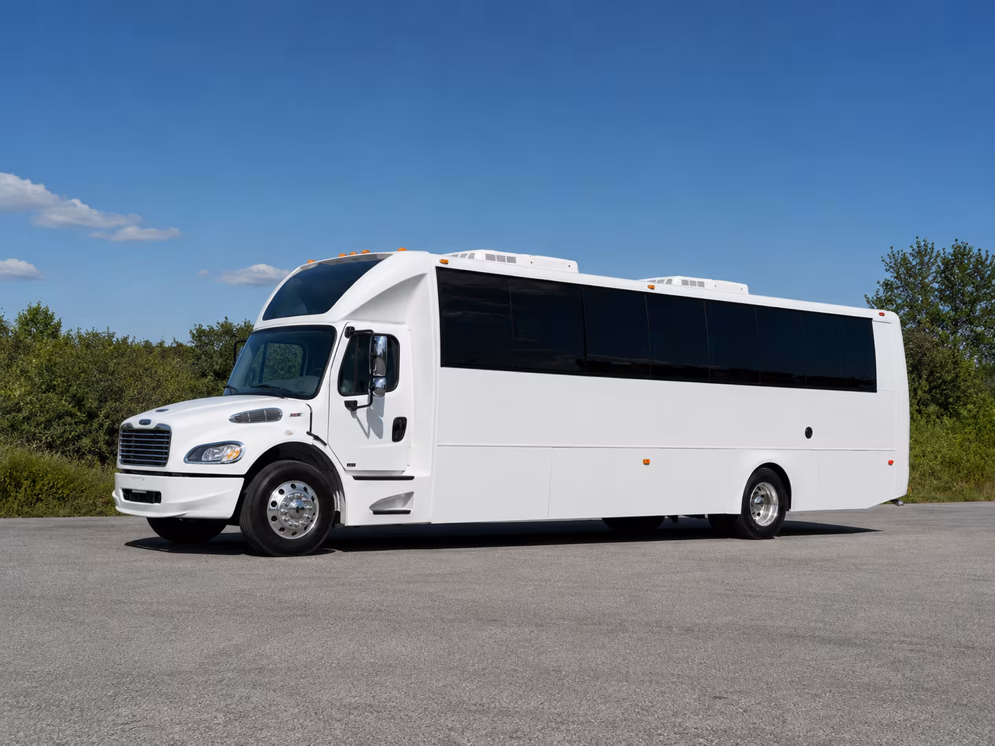 Aurora Birthday, Sweet 16, & Quinceañera Transportation party bus exterior