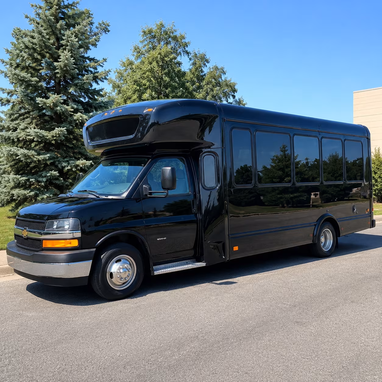 Aurora Birthday, Sweet 16, & Quinceañera Transportation party bus exterior
