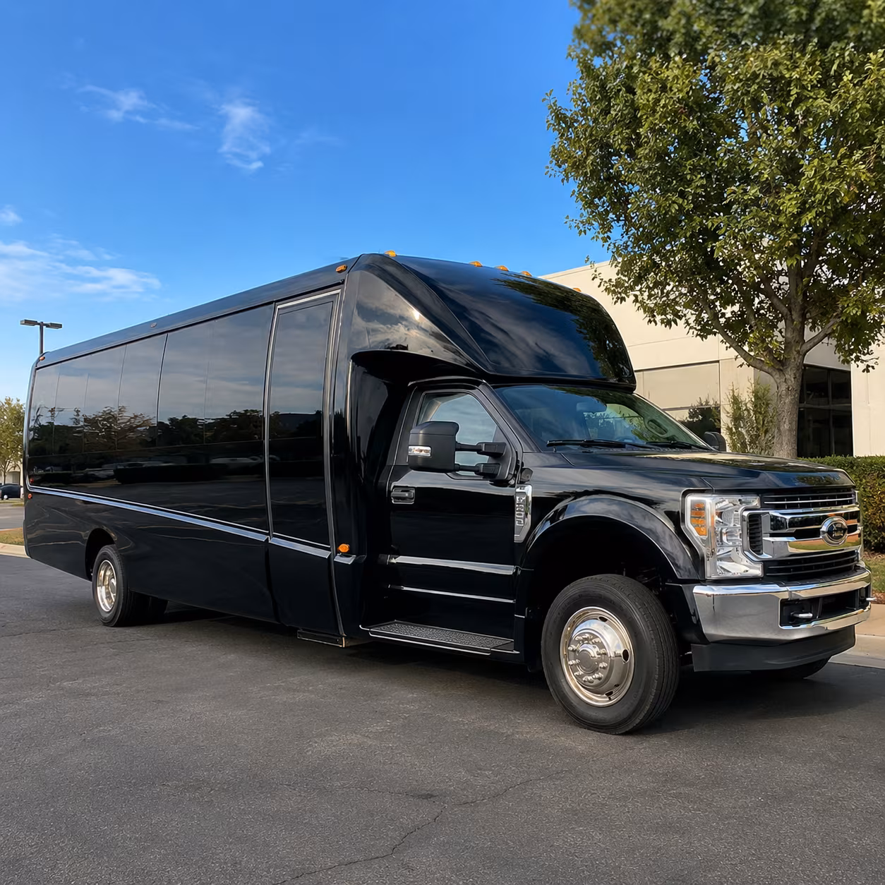 Aurora Corporate Transportation party bus exterior