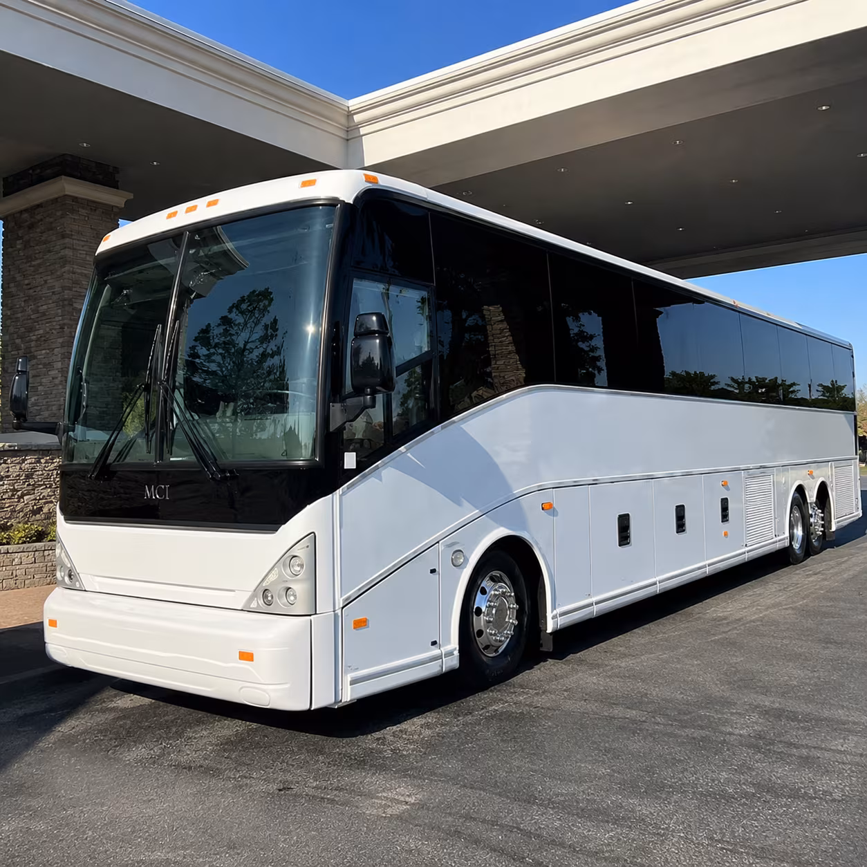 Aurora Corporate Transportation party bus exterior