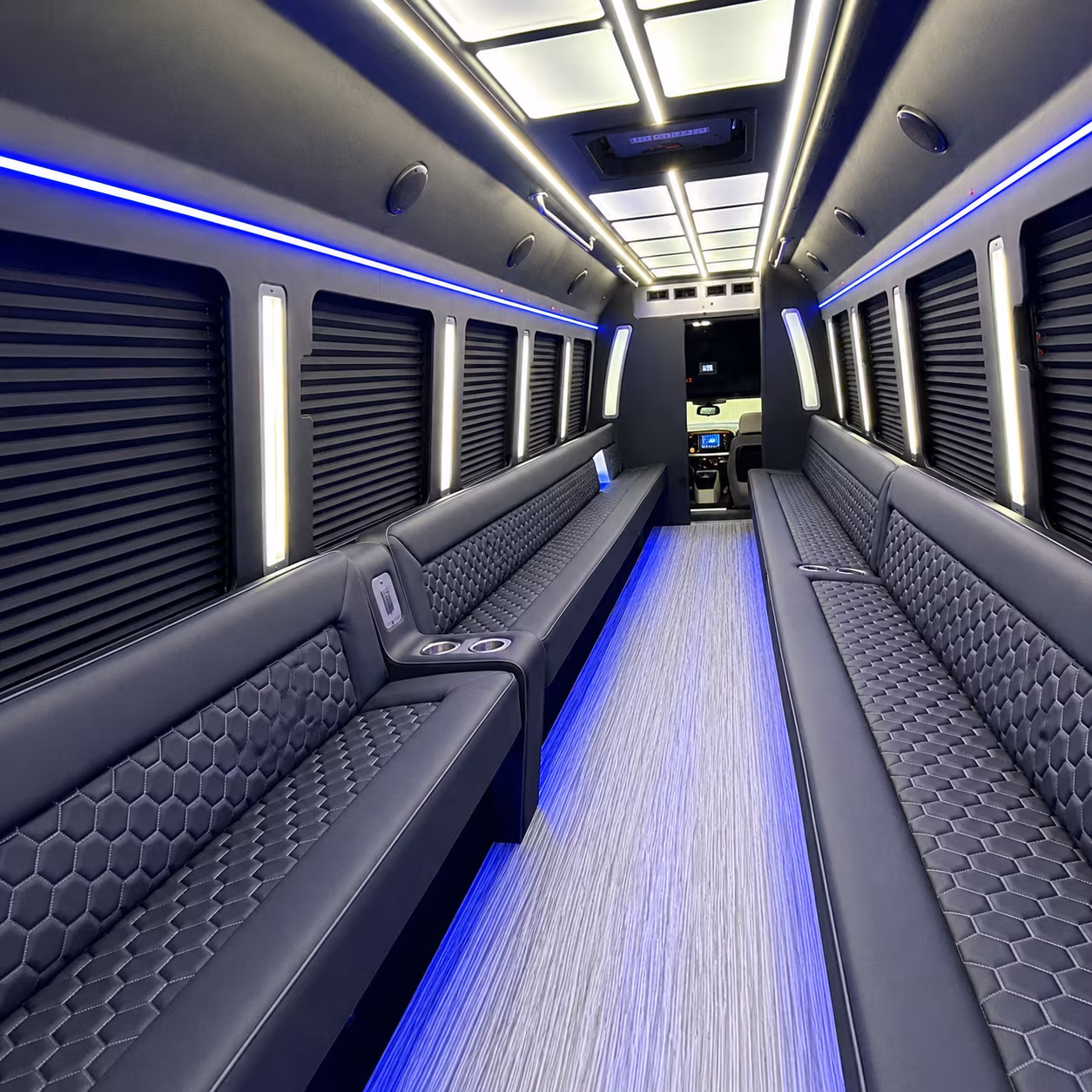 Aurora Private Event Transportation party bus exterior