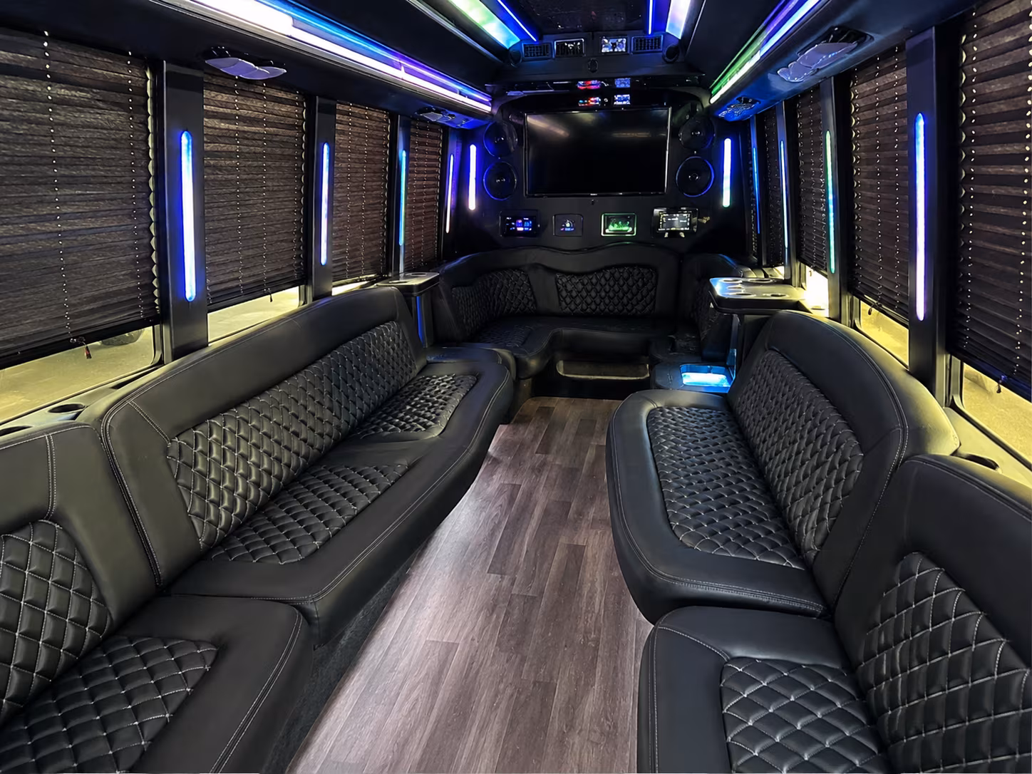 Aurora Private Event Transportation party bus exterior
