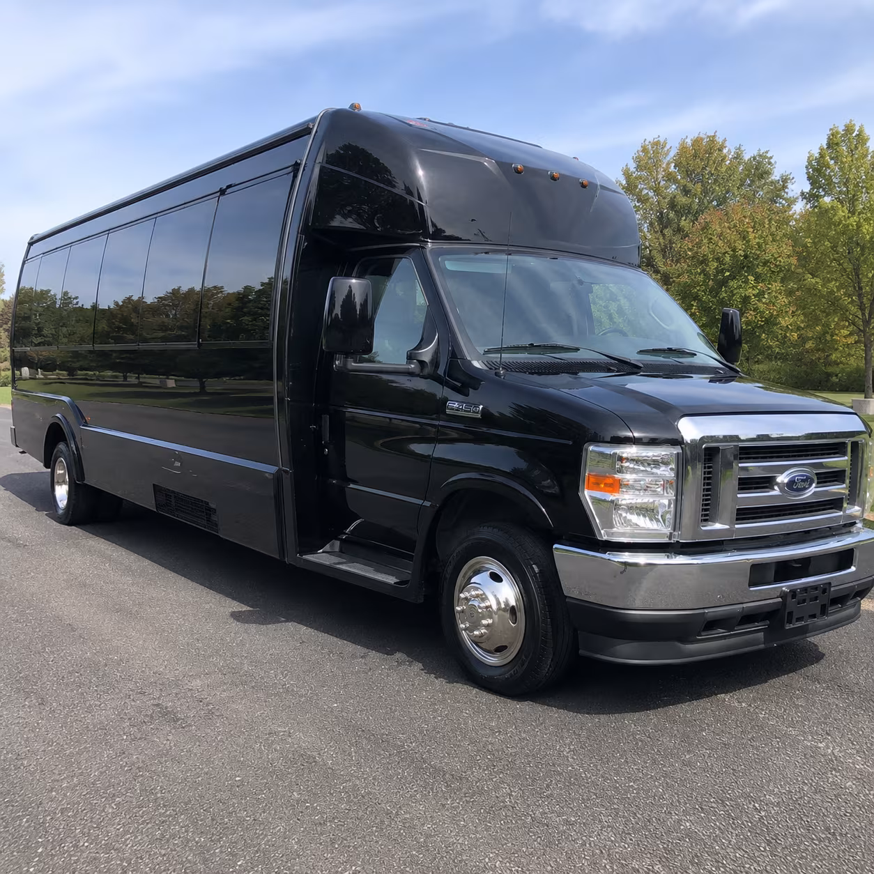 Aurora Sporting Event Transportation party bus exterior