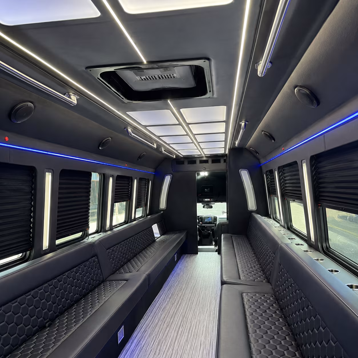 Aurora Wedding Transportation party bus exterior